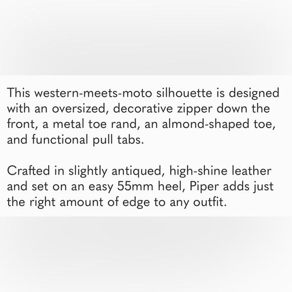 PAIGE Piper Black Leather Western / Moto Zipper Detail Booties Boots Size 9 - Picture 14 of 15